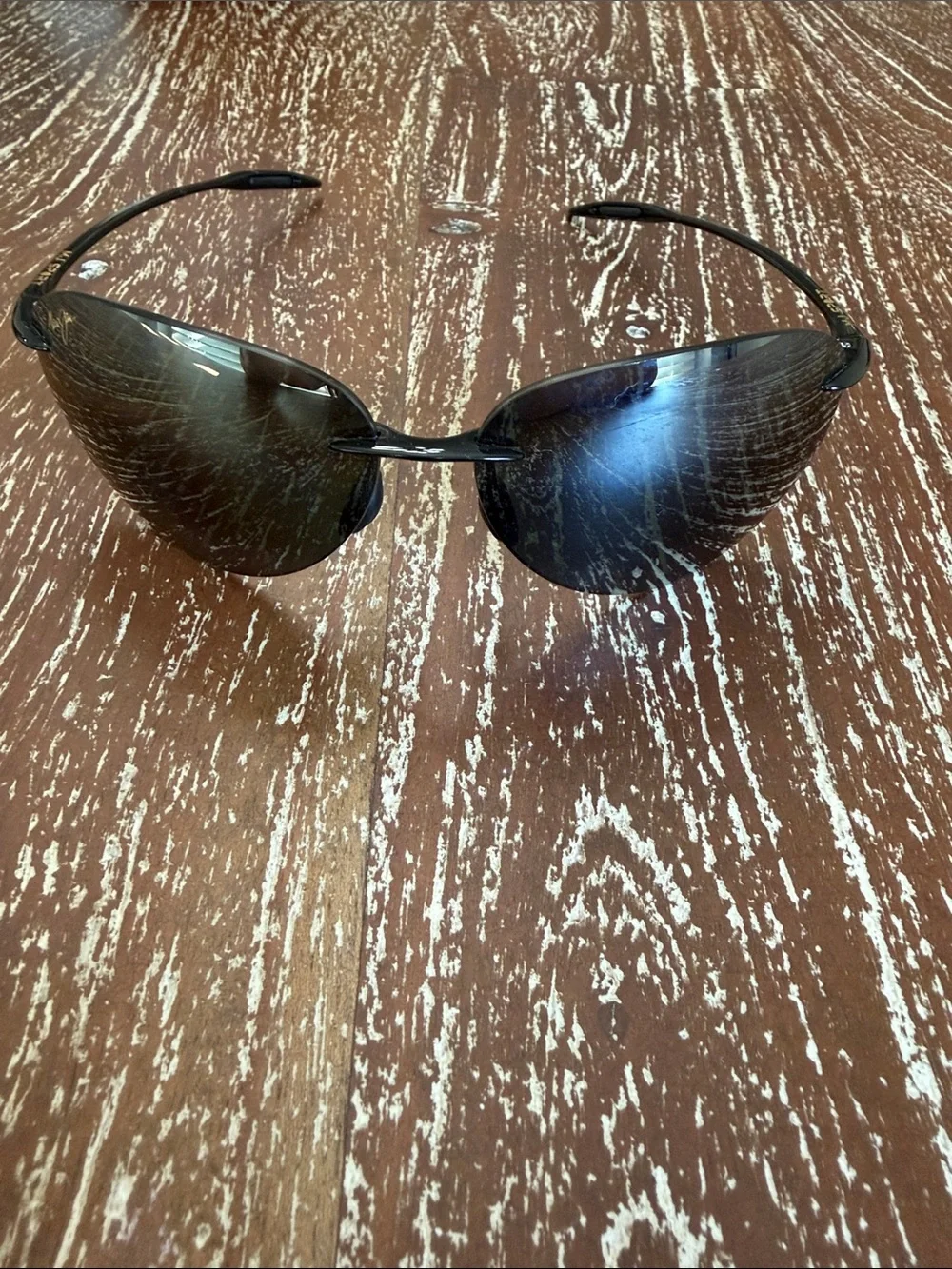 Maui Jim Black Rimless Sunglasses
